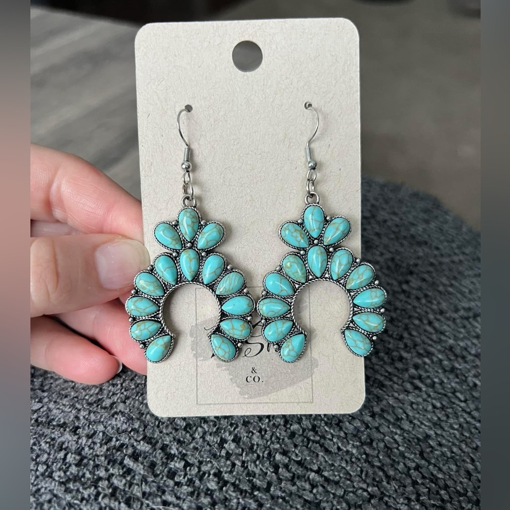 Elegant Silver and Turquoise Earrings